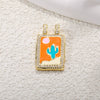 Wholesale Jewelry Copper Pendant With Rainbow Love Jade Cosmic Star And Heart Shape Zirconia Design