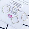 Wholesale Jewelry Copper Pendant With Simple Geometric Shapes Round Square Real Gold Plating Accessories