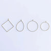 Wholesale Jewelry Copper Pendant With Simple Geometric Shapes Round Square Real Gold Plating Accessories