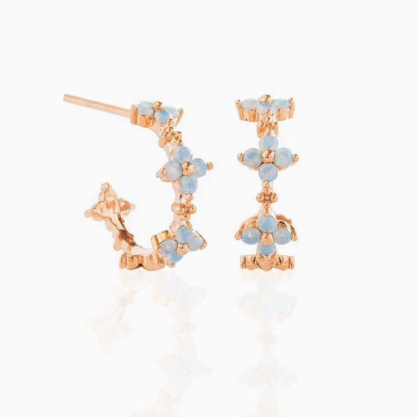 Wholesale Jewelry Copper Plants And Flowers Style Electroplated Anklet Necklace Earrings Women's Set