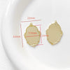 Wholesale Jewelry Copper Plated Circle Pattern Baroque Pearl Necklace Pendant Accessories