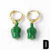 Wholesale Jewelry Copper Plated Gold Fruit Cherry Insect Pendant Earrings For Women With Electroplating