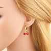 Wholesale Jewelry Copper Plated Gold Fruit Love Cross Earrings For Women