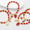 Wholesale Jewelry Copper Plated Gold Fruit Strawberry Mushroom Pendant Bracelet Unisex