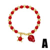 Wholesale Jewelry Copper Plated Gold Fruit Strawberry Mushroom Pendant Bracelet Unisex