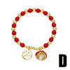 Wholesale Jewelry Copper Plated Gold Fruit Strawberry Mushroom Pendant Bracelet Unisex