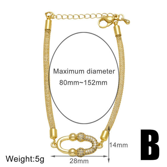 Wholesale Jewelry Copper Plated Gold Love Bracelet With Heart And Flower Shapes