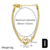 Wholesale Jewelry Copper Plated Gold Love Bracelet With Heart And Flower Shapes