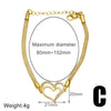 Wholesale Jewelry Copper Plated Gold Love Bracelet With Heart And Flower Shapes