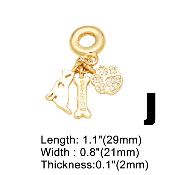 Wholesale Jewelry Copper Plated 18K Gold Animal Zodiac Pendant Bracelet For Women