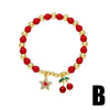 Wholesale Jewelry Copper Plated 18K Gold Fruit Beaded Bracelet For Women
