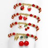 Wholesale Jewelry Copper Plated 18K Gold Fruit Beaded Bracelet For Women
