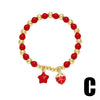 Wholesale Jewelry Copper Plated 18K Gold Fruit Beaded Bracelet For Women