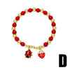 Wholesale Jewelry Copper Plated 18K Gold Fruit Beaded Bracelet For Women