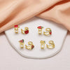 Wholesale Jewelry Copper Plated 18K Gold Fruit Geometric Ear Clip Earrings For Women