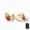 Wholesale Jewelry Copper Plated 18K Gold Fruit Geometric Ear Clip Earrings For Women
