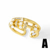 Wholesale Jewelry Copper Plated 18K Gold Heart Shaped Chrysanthemum Ring For Women Electroplated Minimalist Style
