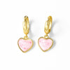 Wholesale Jewelry Copper Plated 18K Gold Heart Shaped Pendant Earrings With Electroplating For Women