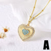 Wholesale Jewelry Copper Plated 18K Gold Pearl Heart Pendant Necklace O Chain
