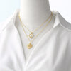 Wholesale Jewelry Copper Plated 18K Gold Pearl Heart Pendant Necklace O Chain