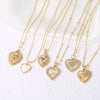Wholesale Jewelry Copper Plated 18K Gold Pearl Heart Pendant Necklace O Chain