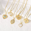 Wholesale Jewelry Copper Plated 18K Gold Pearl Heart Pendant Necklace O Chain