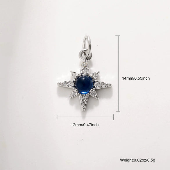 Wholesale Jewelry Copper Plated 18K Gold Star Shape Oil Drop Design Necklace Pendant Bracelet Earrings Keychain