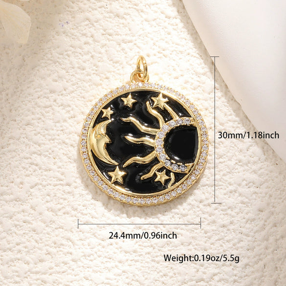 Wholesale Jewelry Copper Plated 18K Gold Star Shape Oil Drop Design Necklace Pendant Bracelet Earrings Keychain