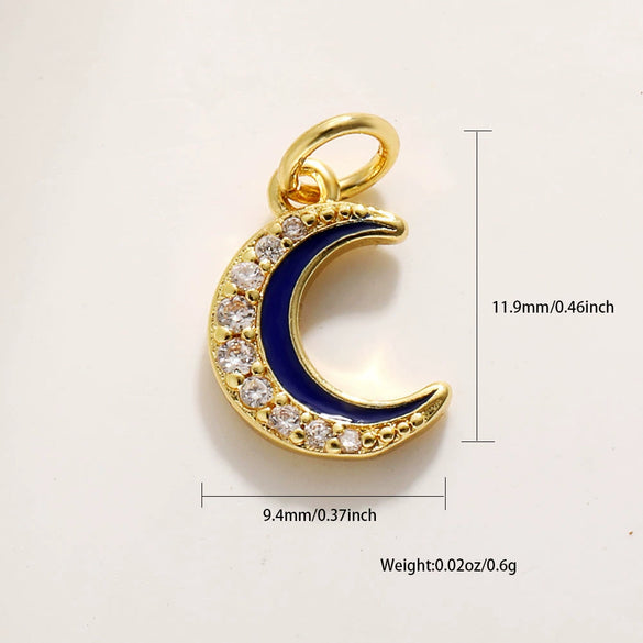 Wholesale Jewelry Copper Plated 18K Gold Star Shape Oil Drop Design Necklace Pendant Bracelet Earrings Keychain
