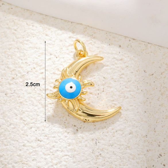 Wholesale Jewelry Copper Plated 18K Gold Star Shape Oil Drop Design Necklace Pendant Bracelet Earrings Keychain