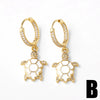 Wholesale Jewelry Copper Plated Real Gold Animal Zodiac Style Pendant Earrings