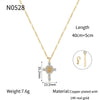 Wholesale Jewelry Copper Plated Real Gold Figaro Pendant Cross Necklace Retro Palace Style