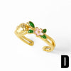 Wholesale Jewelry Copper Plated Real Gold Fruit Style Open Ring
