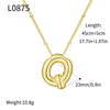 Wholesale Jewelry Copper Plated Real Gold Letter Bubble Necklace For Women