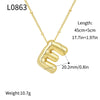 Wholesale Jewelry Copper Plated Real Gold Letter Bubble Necklace For Women
