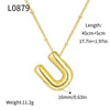 Wholesale Jewelry Copper Plated Real Gold Letter Bubble Necklace For Women