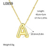 Wholesale Jewelry Copper Plated Real Gold Letter Bubble Necklace For Women