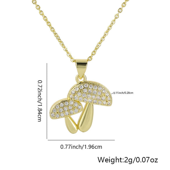 Wholesale Jewelry Copper Plated Real Gold Micro Zircon Fourleaf Clover Cross Pendant Minimalist Geometric Style Accessories