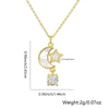 Wholesale Jewelry Copper Plated Real Gold Micro Zircon Fourleaf Clover Cross Pendant Minimalist Geometric Style Accessories