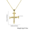 Wholesale Jewelry Copper Plated Real Gold Micro Zircon Fourleaf Clover Cross Pendant Minimalist Geometric Style Accessories