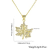 Wholesale Jewelry Copper Plated Real Gold Micro Zircon Fourleaf Clover Cross Pendant Minimalist Geometric Style Accessories