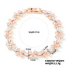 Wholesale Jewelry Copper Plated Rose Gold Colorful Zircon Flower Bracelet For Women