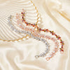 Wholesale Jewelry Copper Plated Rose Gold Colorful Zircon Flower Bracelet For Women