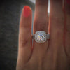 Wholesale Jewelry Copper Plated White Golden Light Luxury Geometric Zircon Ring For Women