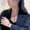 Wholesale Jewelry Copper Real Gold Electroplated Zircon Inlay Snake Shape Luxury Women's Fashion Necklace Set
