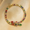 Wholesale Jewelry Copper Real Gold Electroplated Zircon Inlay Snake Shape Luxury Women's Fashion Necklace Set