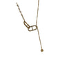 Wholesale Jewelry Copper Real Gold Electroplated Zircon Pig Nose Clavicle Chain With Letters Numbers Text For Women