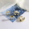 Wholesale Jewelry Copper Real Gold Plated Geometric Open Ring