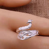 Wholesale Jewelry Copper Ring Fashion Classic With Blue Peacock Animals Zodiac Pattern And Electroplating Treatment