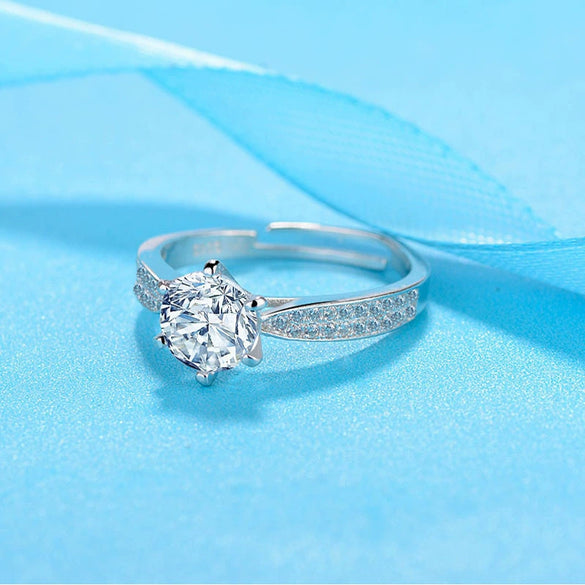 Wholesale Jewelry Copper Ring With Flower Pattern And Zircon For Women Minimalist And Geometric Style